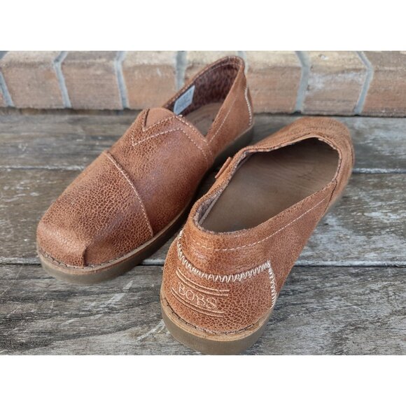 Bobs from Skechers Loafers Gypsy Chestnut Faux Suede Flats Slip On Size 8.5 - Picture 6 of 11